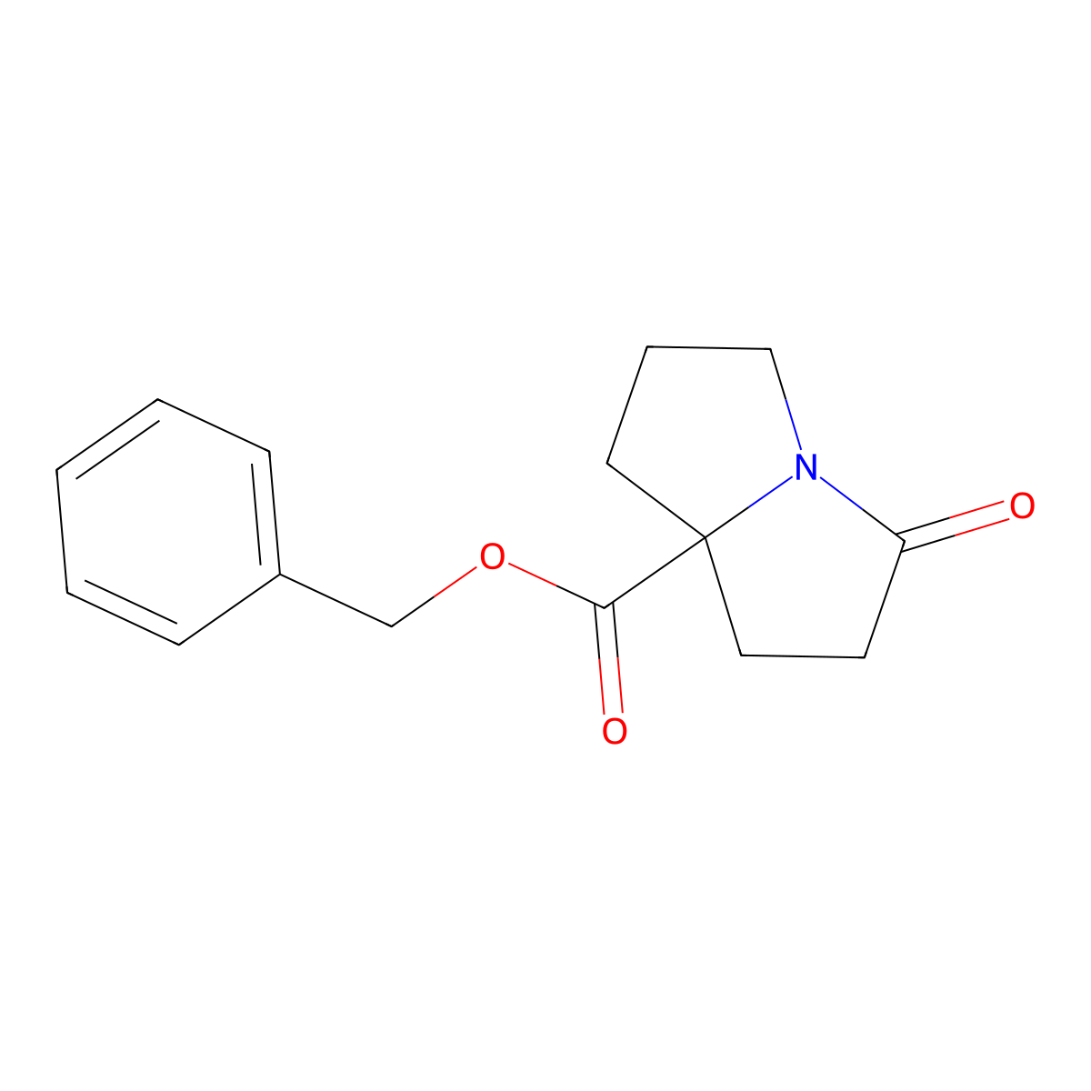 Benzyl 3-oxohexahydro-1H-pyrrolizine-7a-carboxylate molecular structure, CAS 216392-65-3