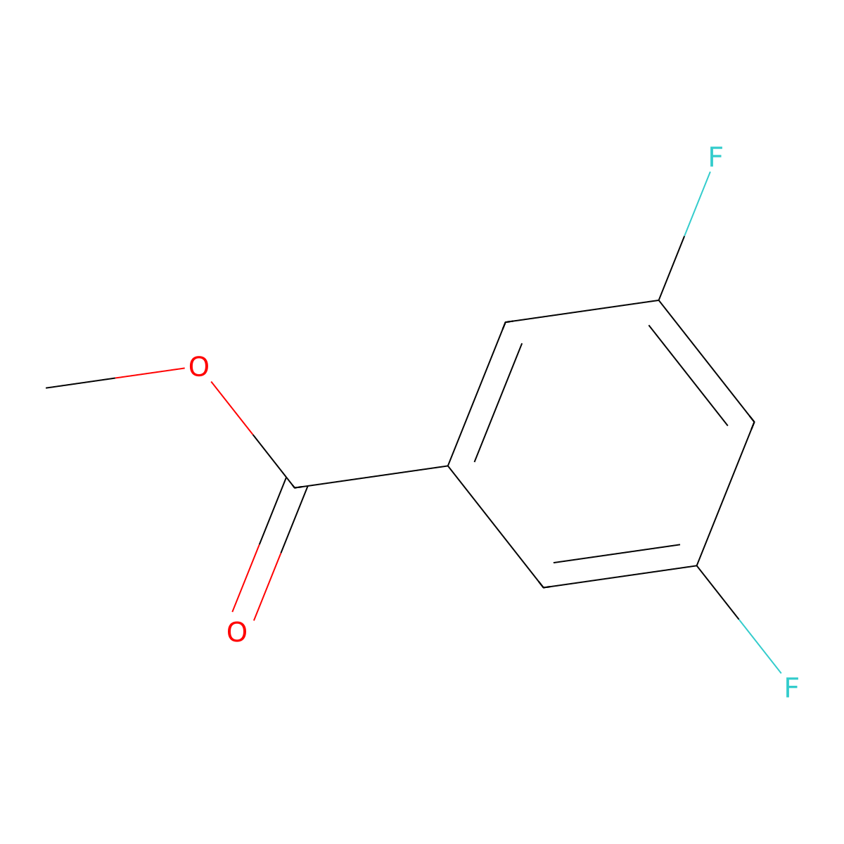 Methyl 3,5-difluorobenzoate molecular structure, CAS 216393-55-4