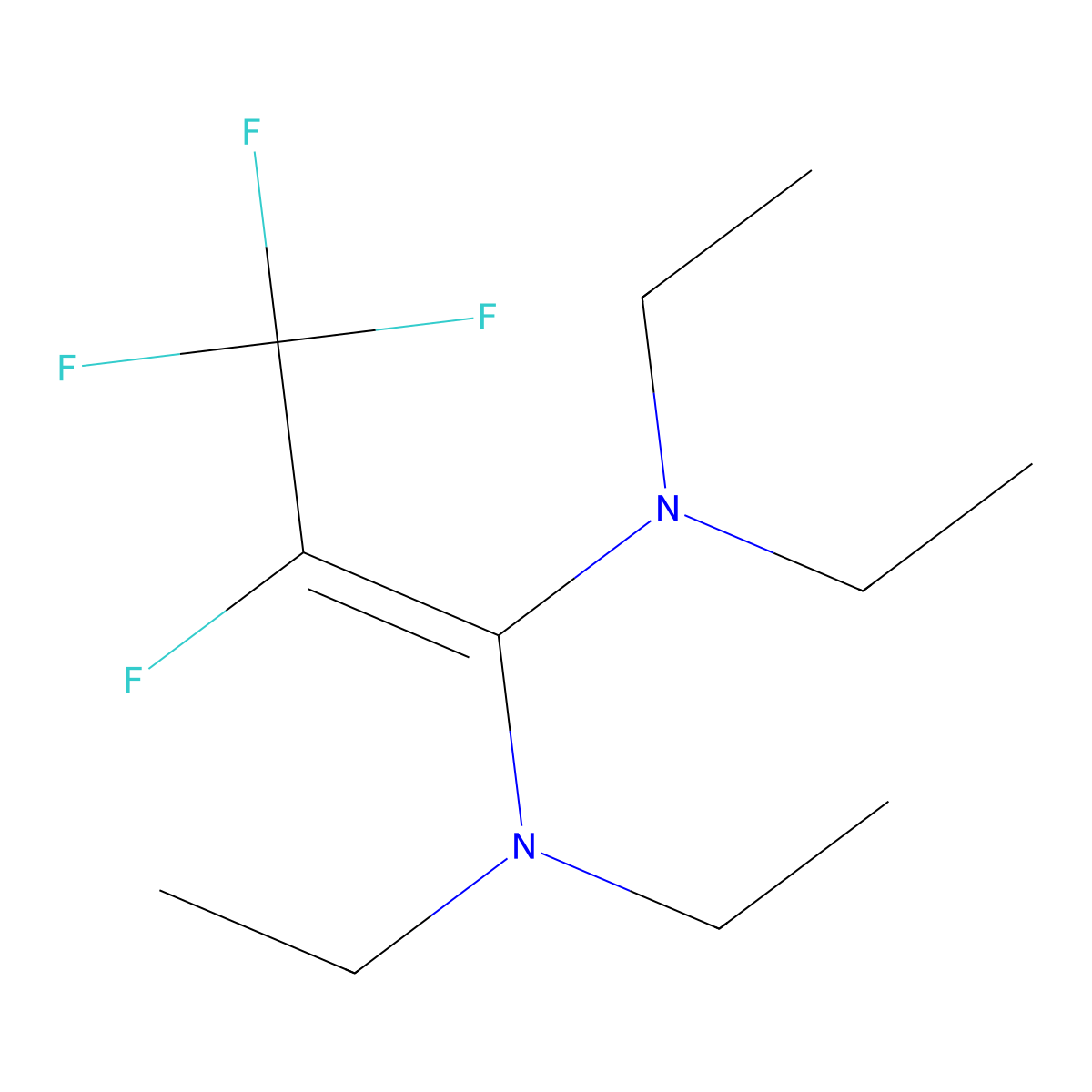 N~1~,N~1~,N'~1~,N'~1~-Tetraethyl-2,3,3,3-tetrafluoroprop-1-ene-1,1-diamine molecular structure, CAS 216393-97-4