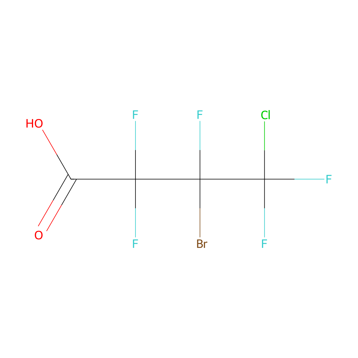 3-Bromo-4-chloropentafluorobutyric acid molecular structure, CAS 216393-99-6