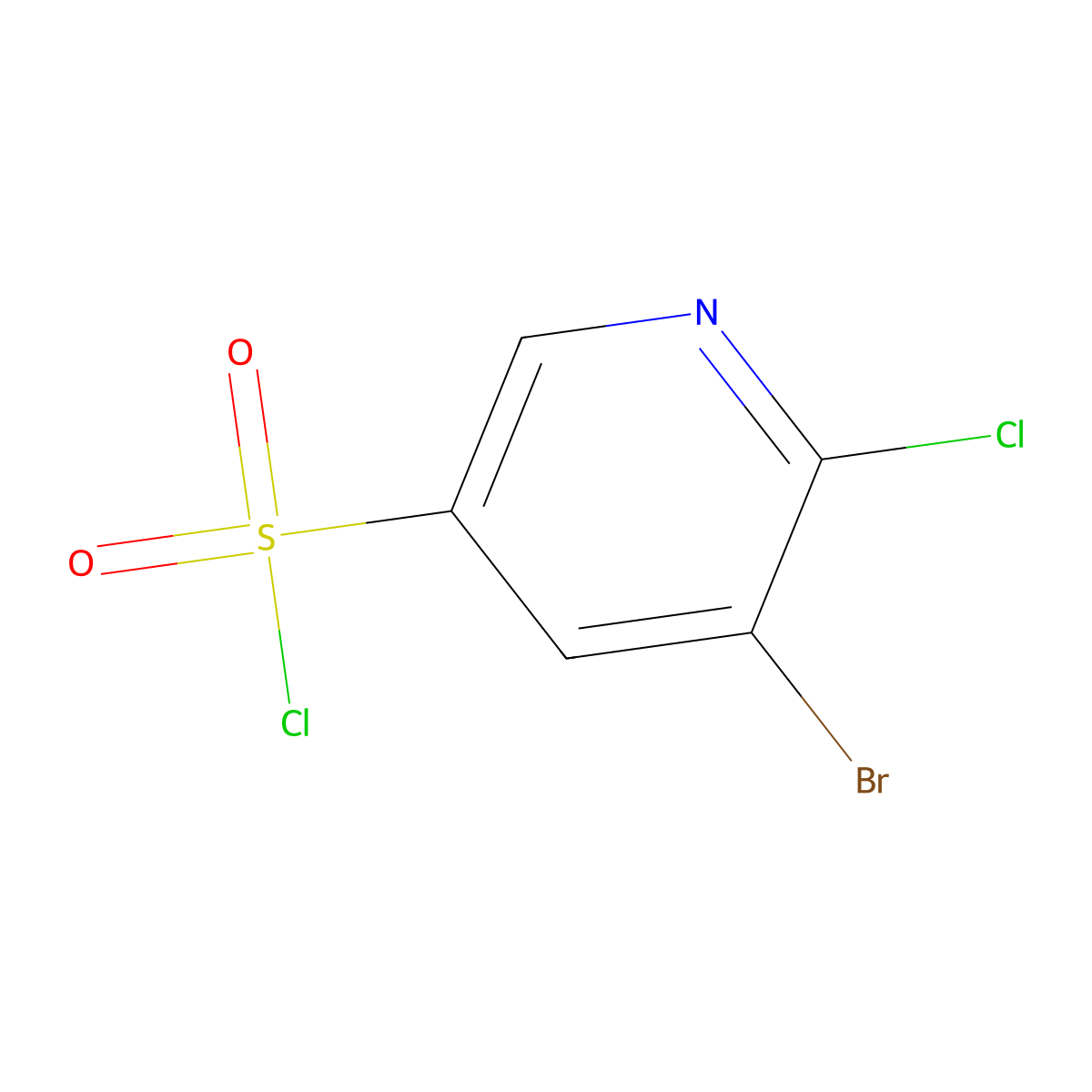 5-Bromo-6-chloropyridine-3-sulfonyl chloride molecular structure, CAS 216394-05-7