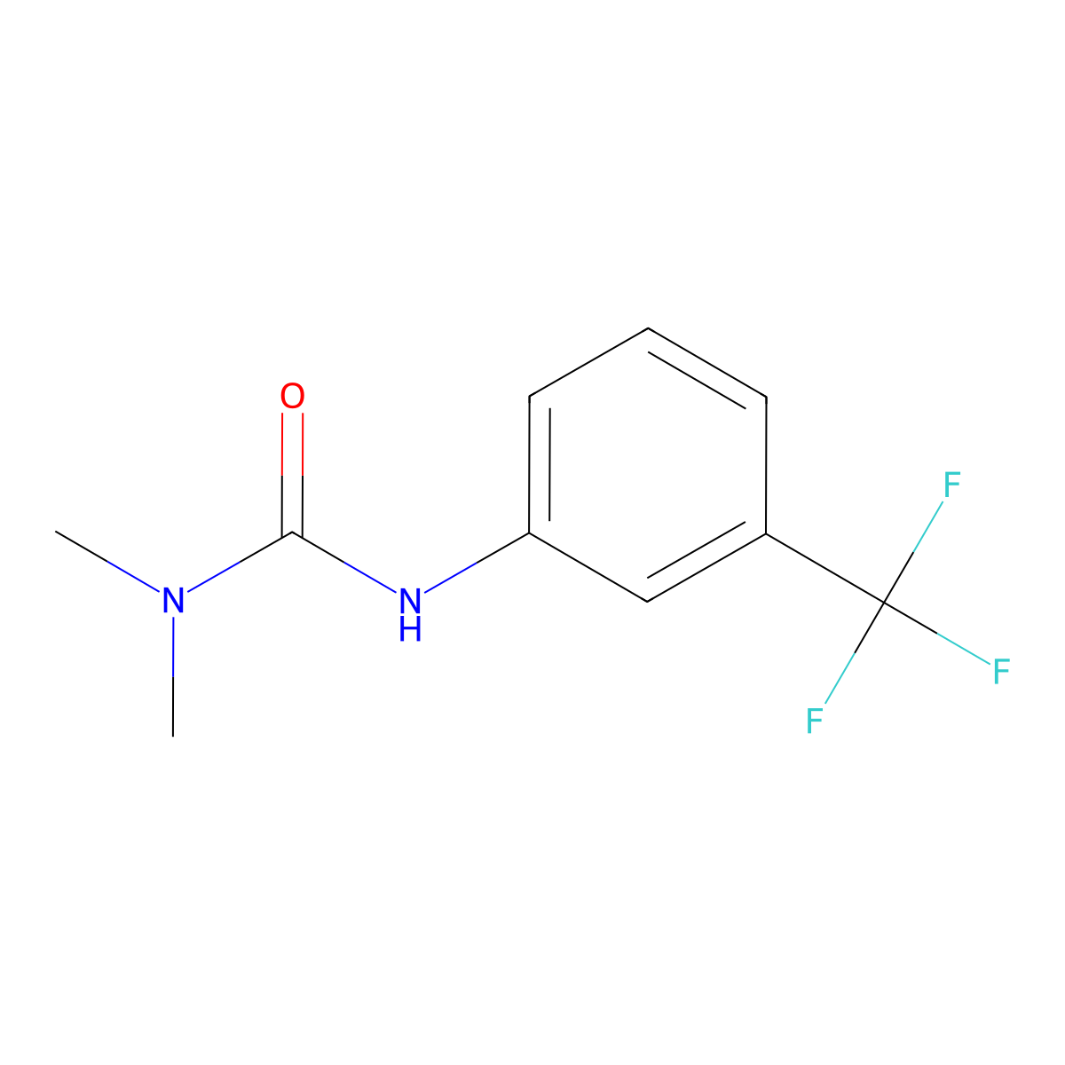 Fluometuron molecular structure, CAS 2164-17-2