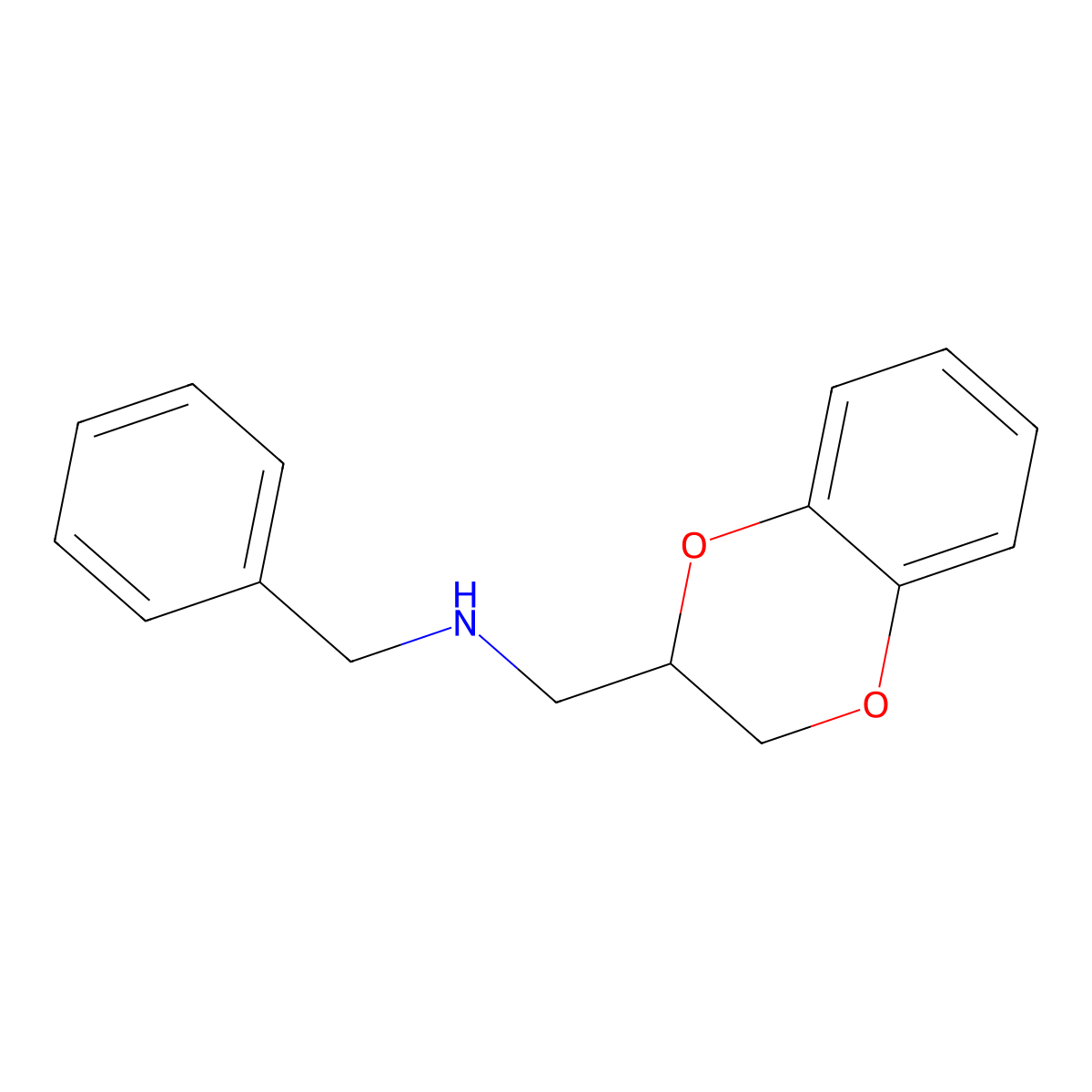 Benzyl-(2,3-dihydro-benzo[1,4]dioxin-2-ylmethyl)-amine molecular structure, CAS 2164-42-3