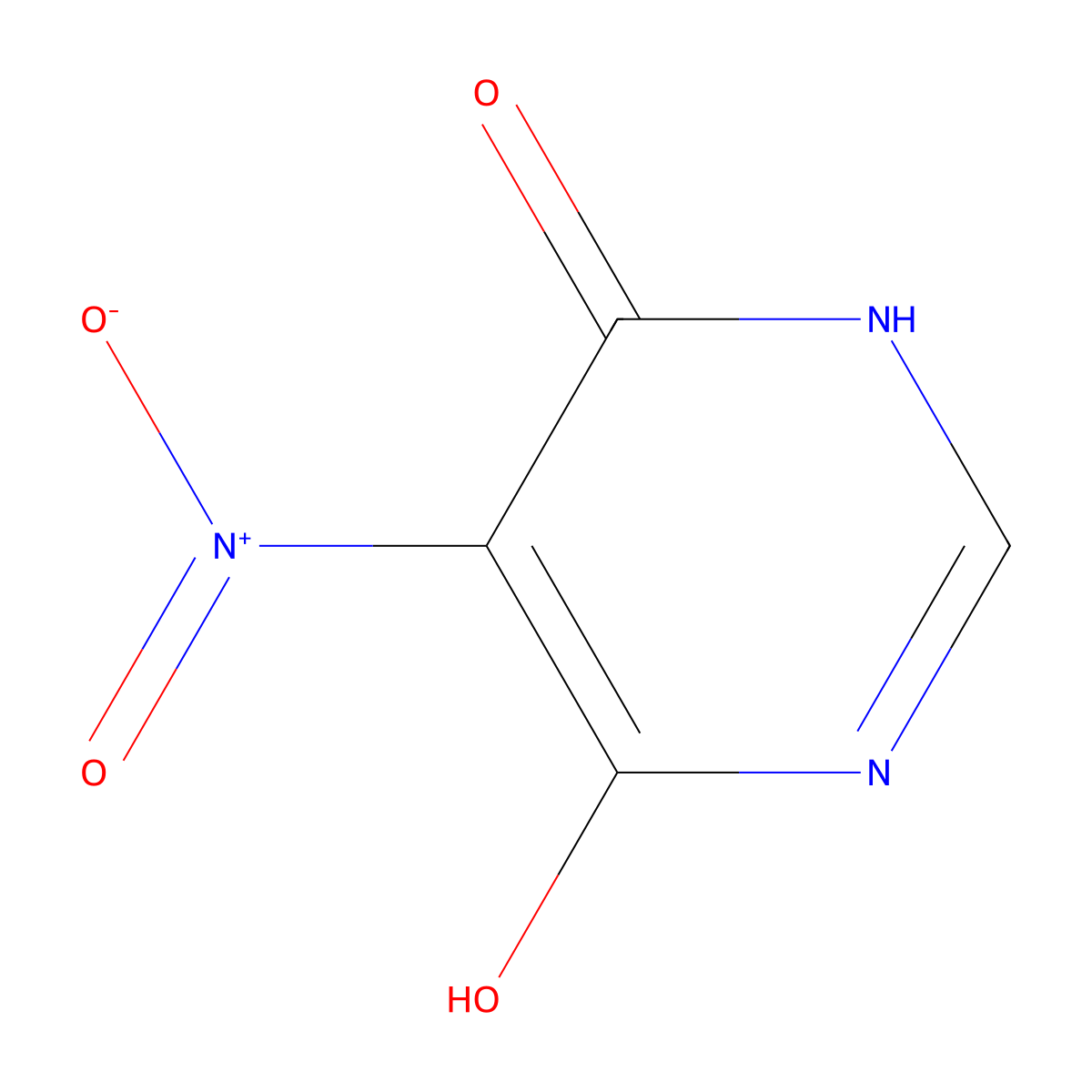 4(3H)-Pyrimidinone, 6-hydroxy-5-nitro- molecular structure, CAS 2164-83-2