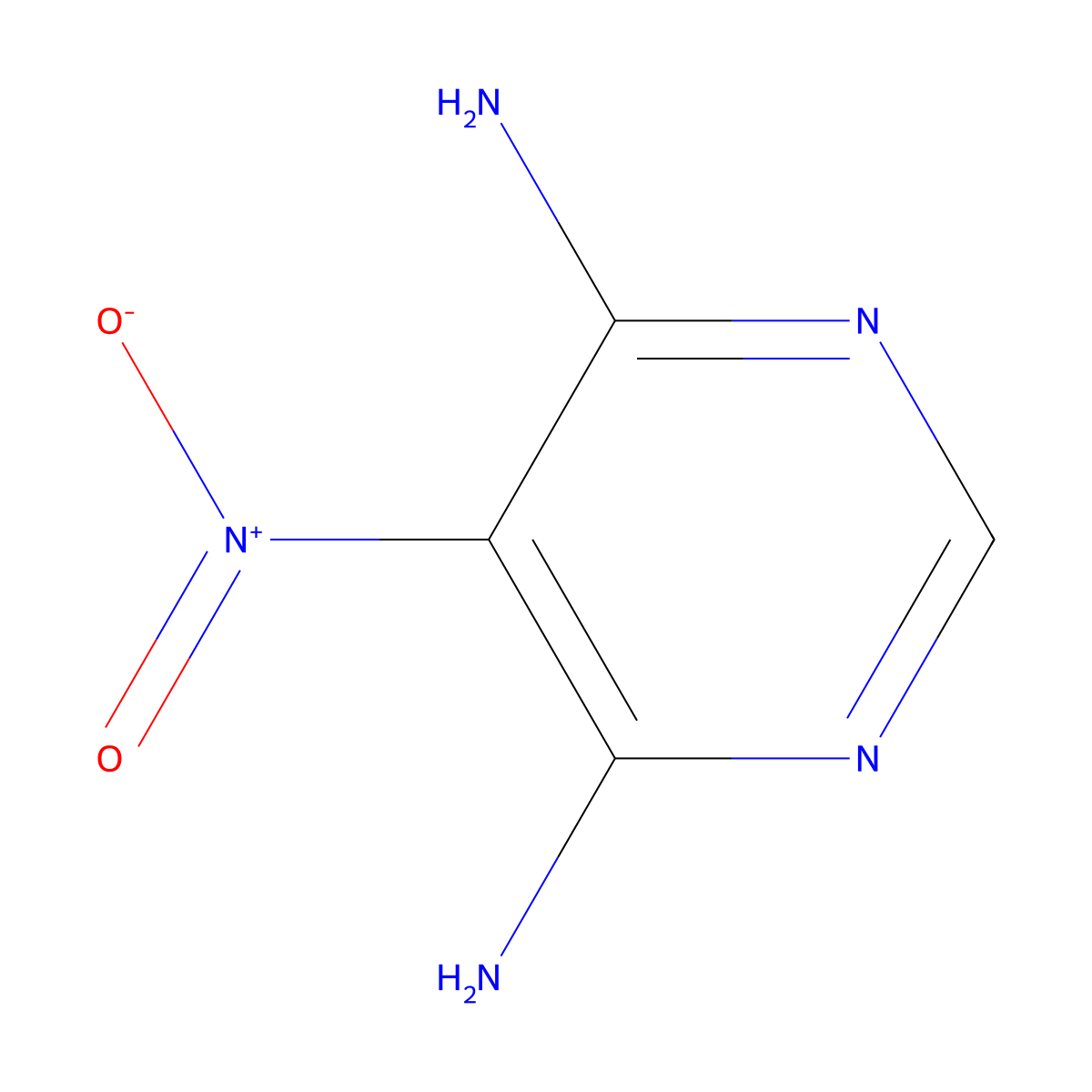 4,6-Diamino-5-nitropyrimidine molecular structure, CAS 2164-84-3
