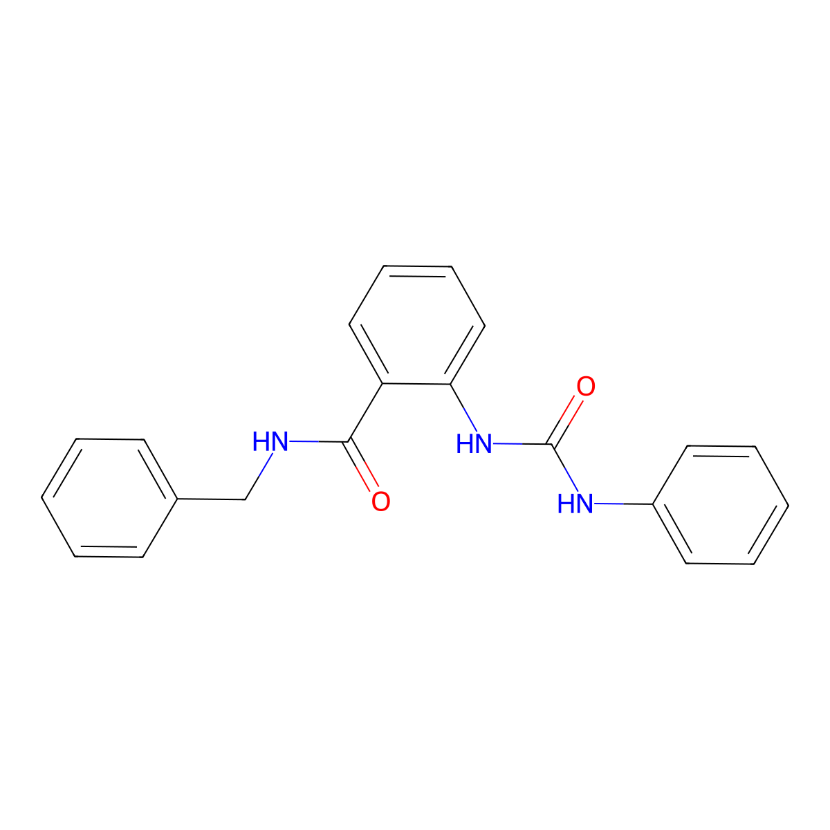 2-[[anilino(oxo)methyl]amino]-N-(phenylmethyl)benzamide molecular structure, CAS 2164-94-5