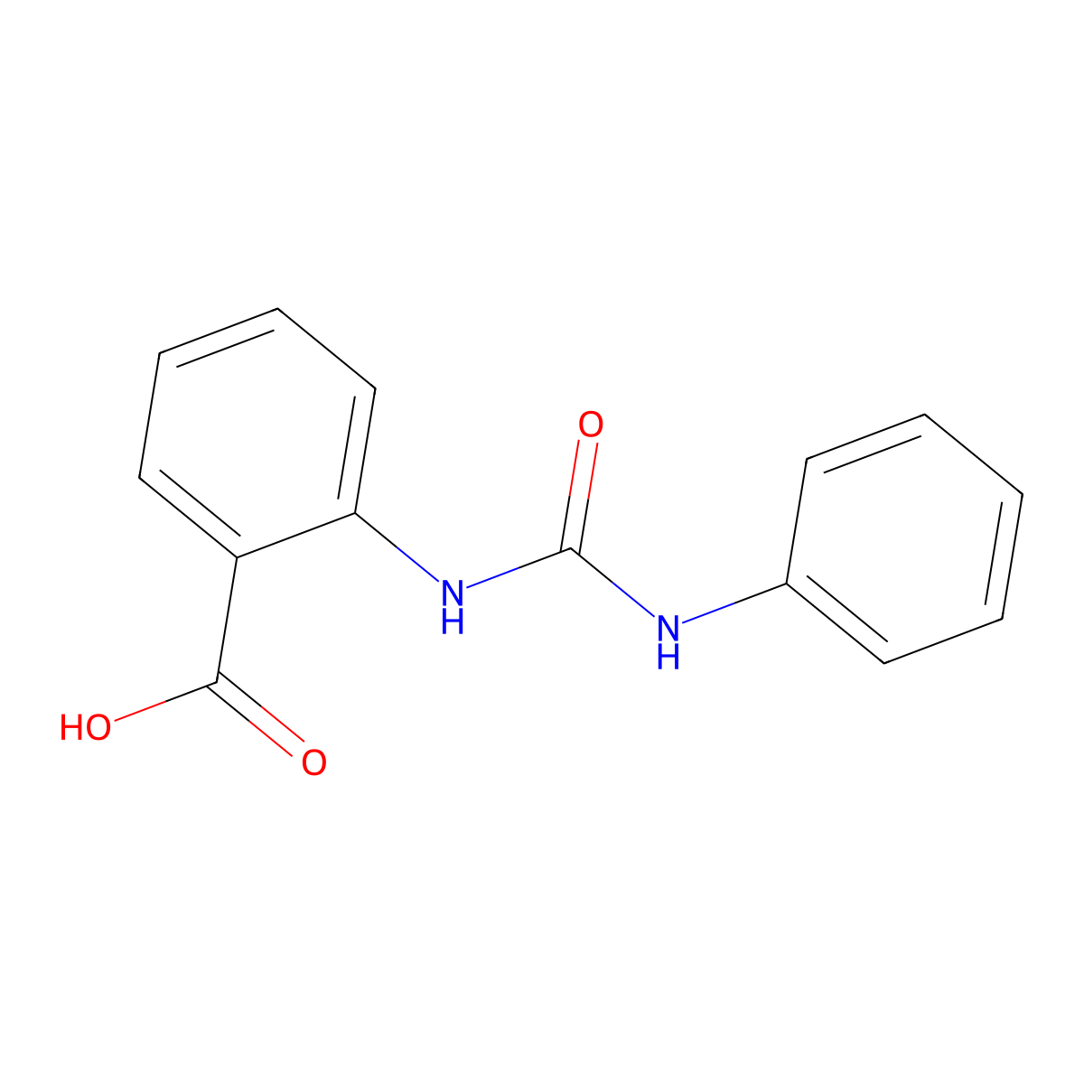 2-(Phenylcarbamoylamino)benzoic acid molecular structure, CAS 2164-95-6