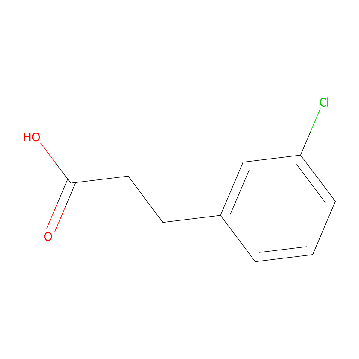 3-(3-Chlorophenyl)propanoic acid molecular structure, CAS 21640-48-2