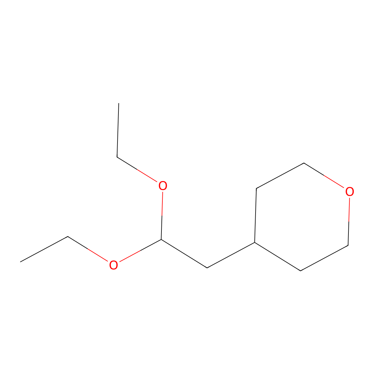 4-(2,2-Diethoxyethyl)oxane molecular structure, CAS 2164042-76-4
