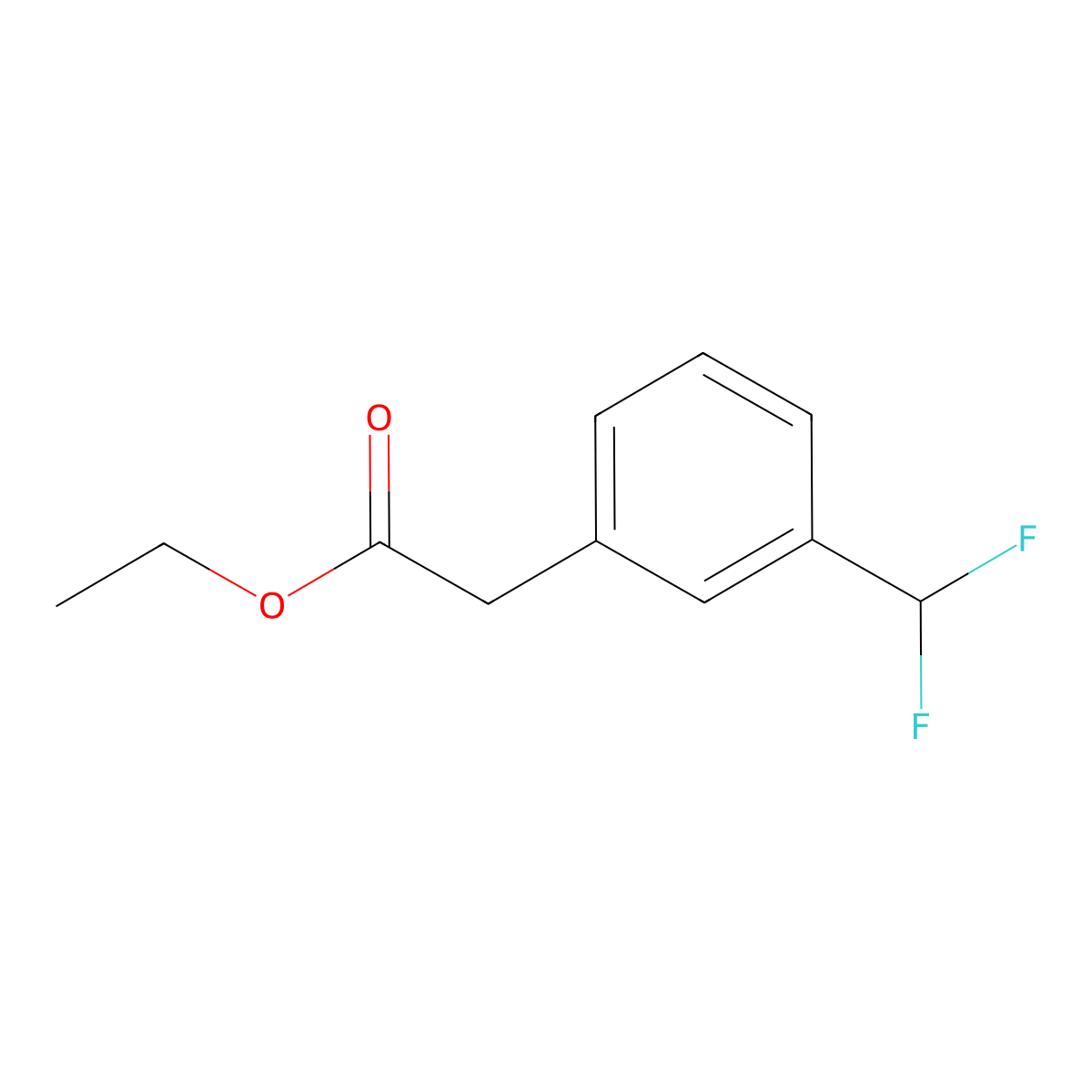 Ethyl2-[3-(difluoromethyl)phenyl]acetate molecular structure, CAS 2164055-49-4