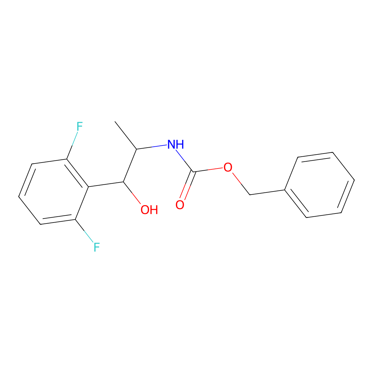 benzyl N-[1-(2,6-difluorophenyl)-1-hydroxypropan-2-yl]carbamate molecular structure, CAS 2164115-23-3
