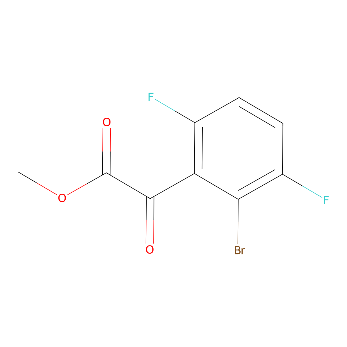 Methyl 2-bromo-3,6-difluoro-alpha-oxobenZeneacetate molecular structure, CAS 2164199-96-4