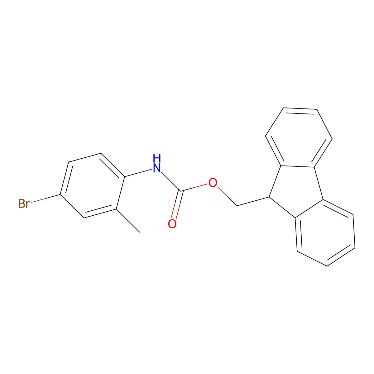 (9H-Fluoren-9-yl)methyl (4-bromo-2-methylphenyl)carbamate molecular structure, CAS 2164249-64-1