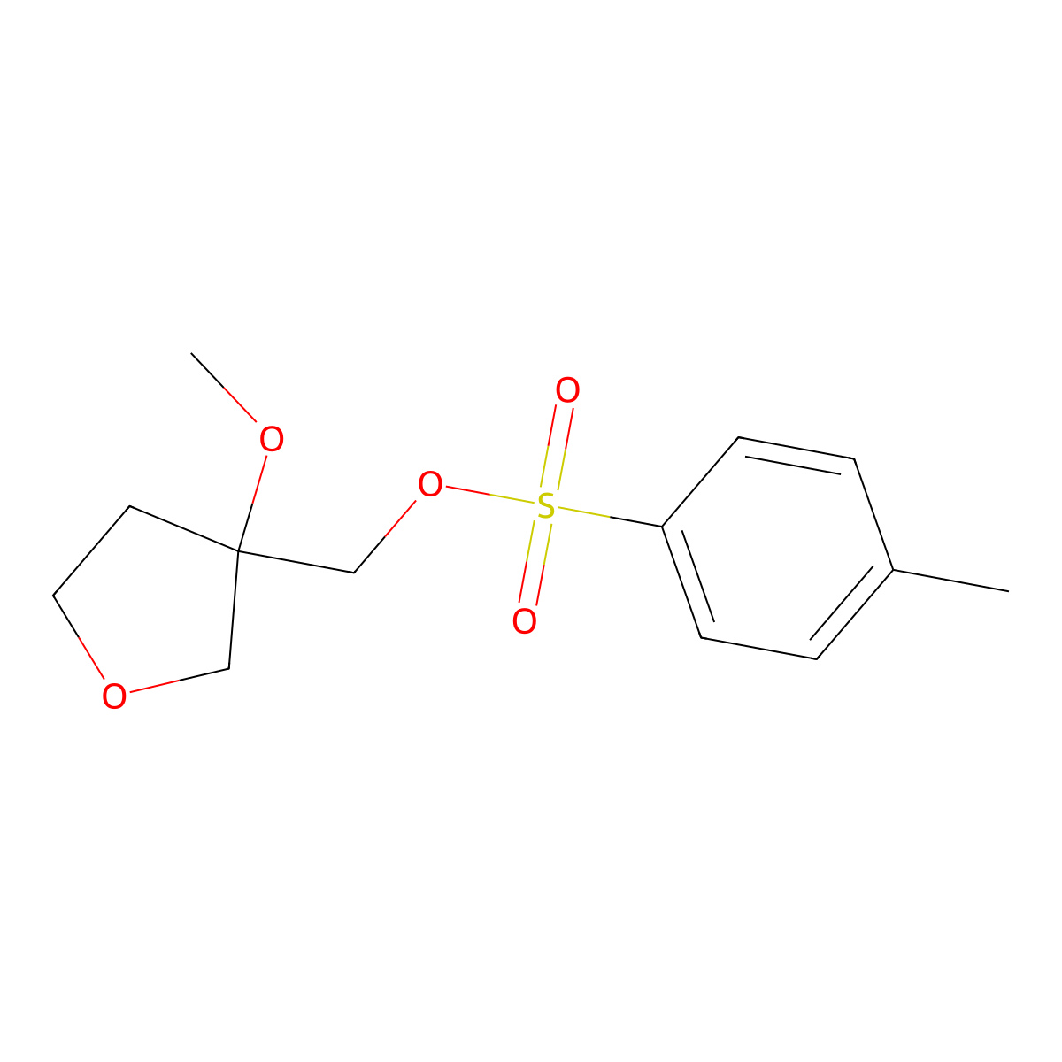 (3-Methoxyoxolan-3-yl)methyl 4-methylbenzene-1-sulfonate molecular structure, CAS 2164252-68-8