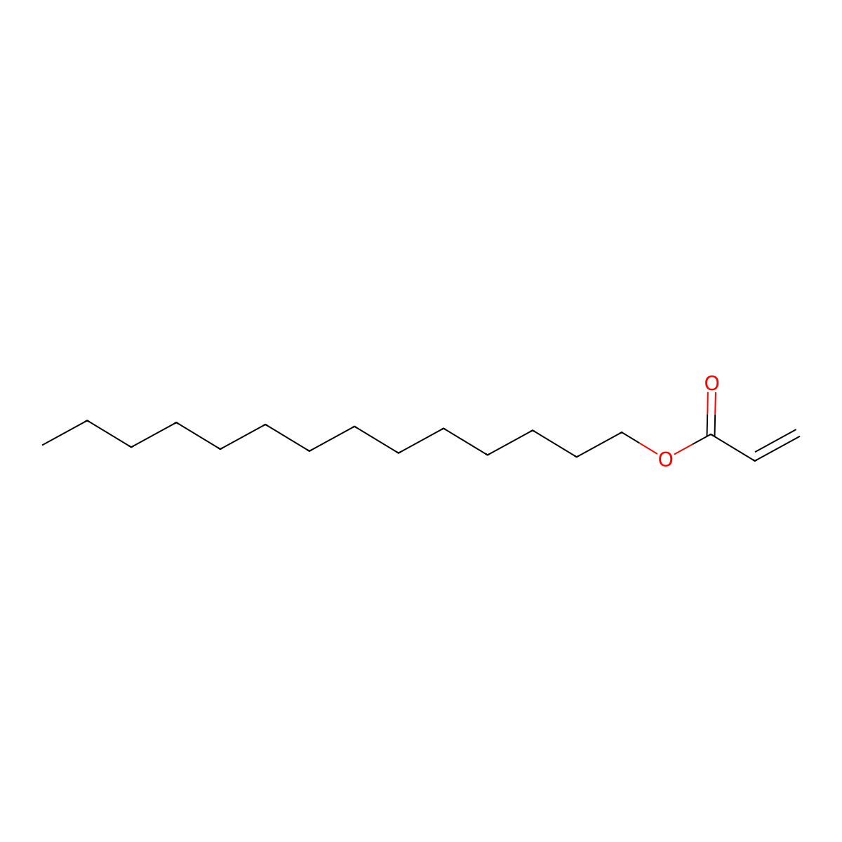 Tetradecyl acrylate molecular structure, CAS 21643-42-5