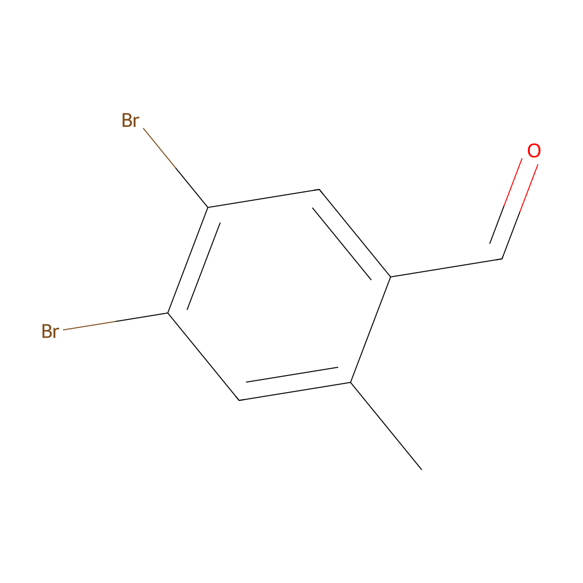 4,5-Dibromo-2-methylbenzaldehyde molecular structure, CAS 216433-19-1