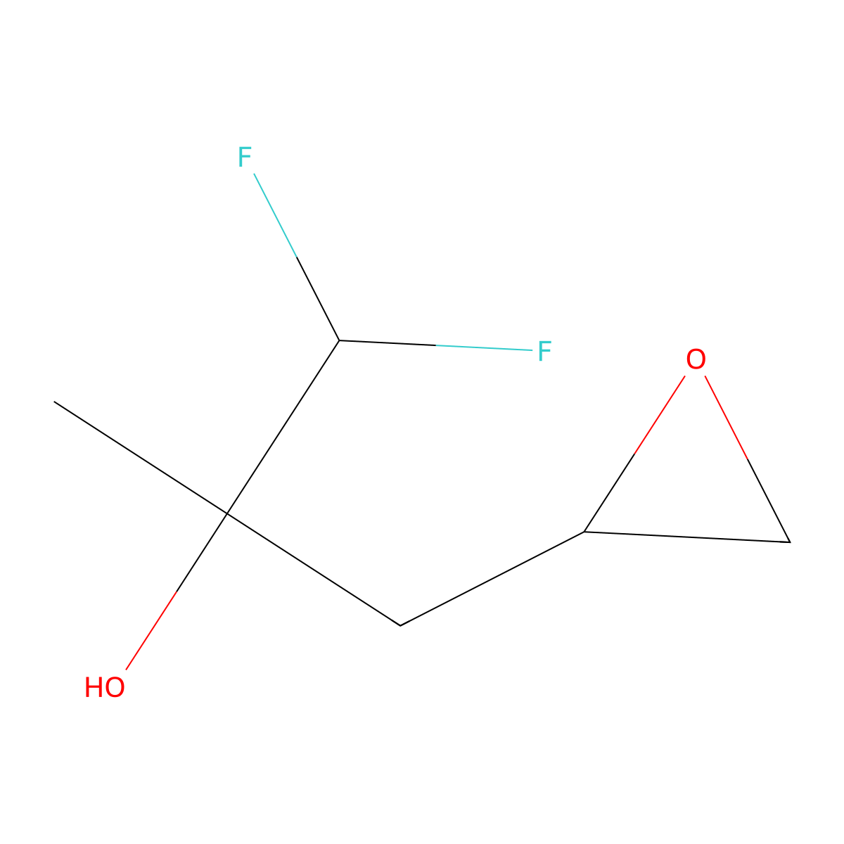 1,1-Difluoro-2-methyl-3-(oxiran-2-yl)propan-2-ol molecular structure, CAS 2164355-37-5