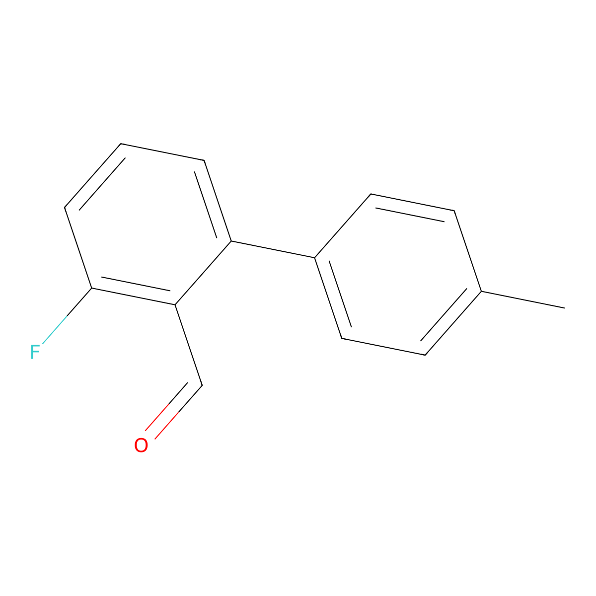 2-Fluoro-6-(4-methylphenyl)benzaldehyde molecular structure, CAS 216442-78-3