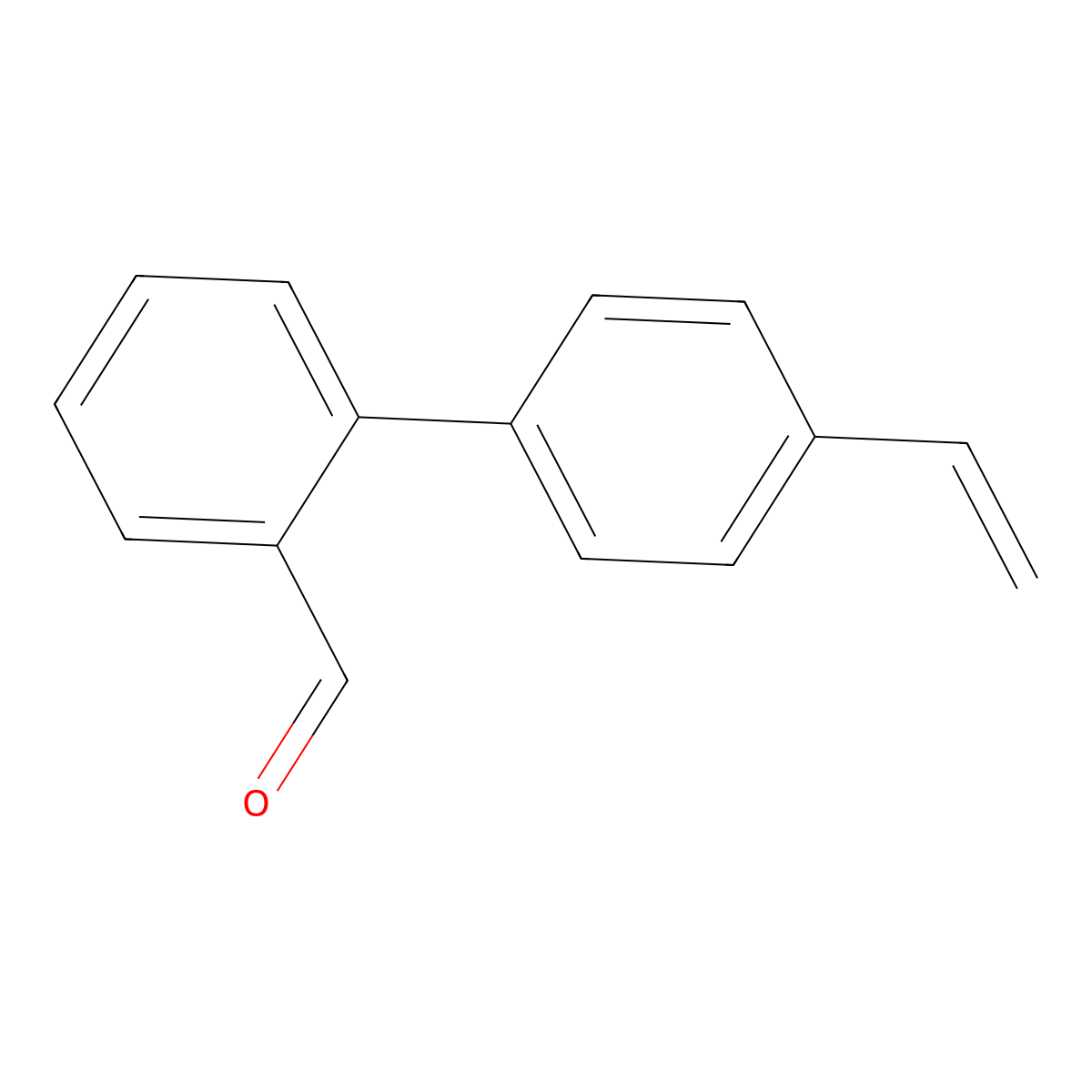 2-(4-Ethenylphenyl)benzaldehyde molecular structure, CAS 216443-33-3