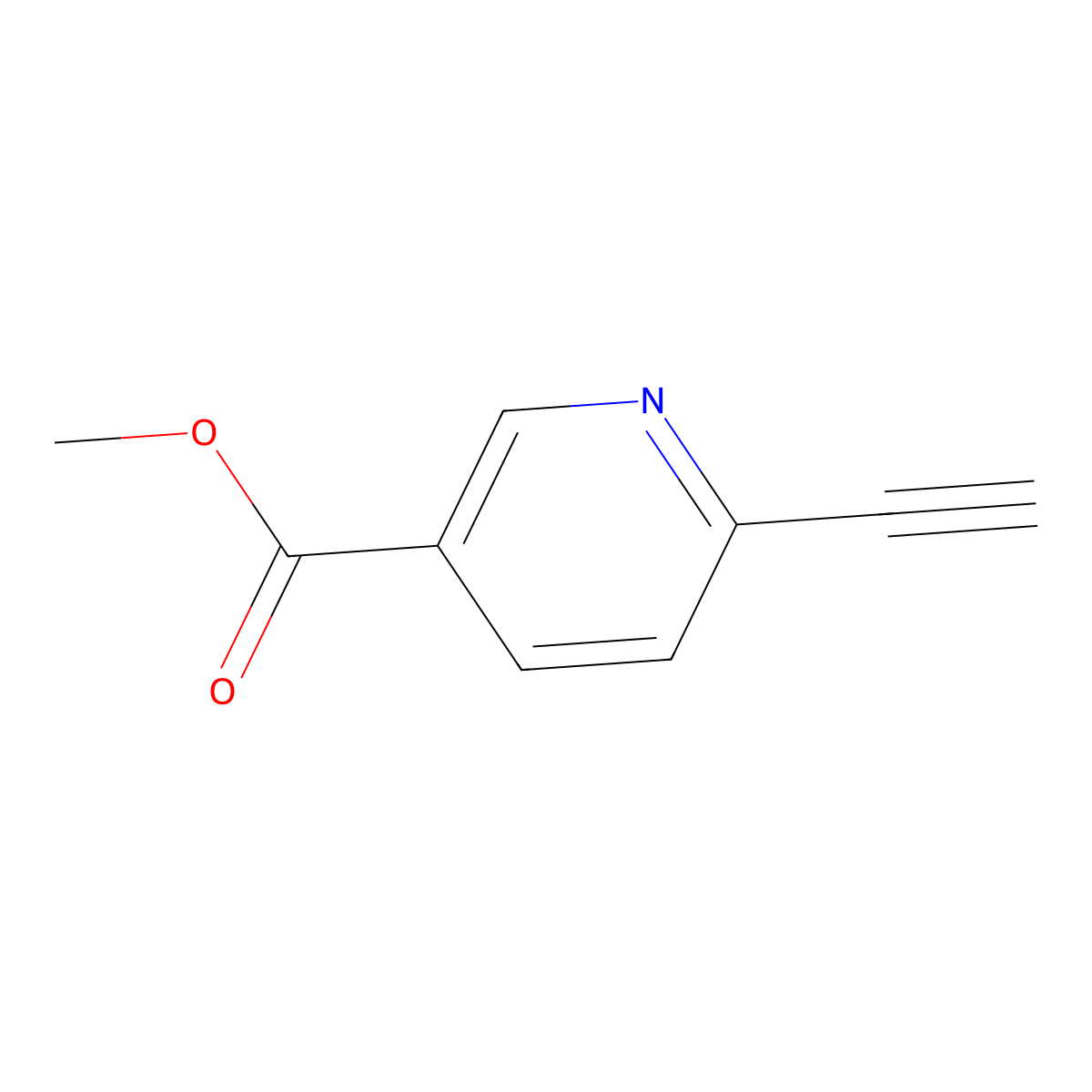 Methyl 6-ethynylnicotinate molecular structure, CAS 216444-00-7