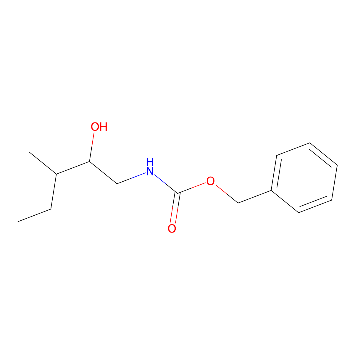 benzyl N-(2-hydroxy-3-methylpentyl)carbamate molecular structure, CAS 2164462-03-5