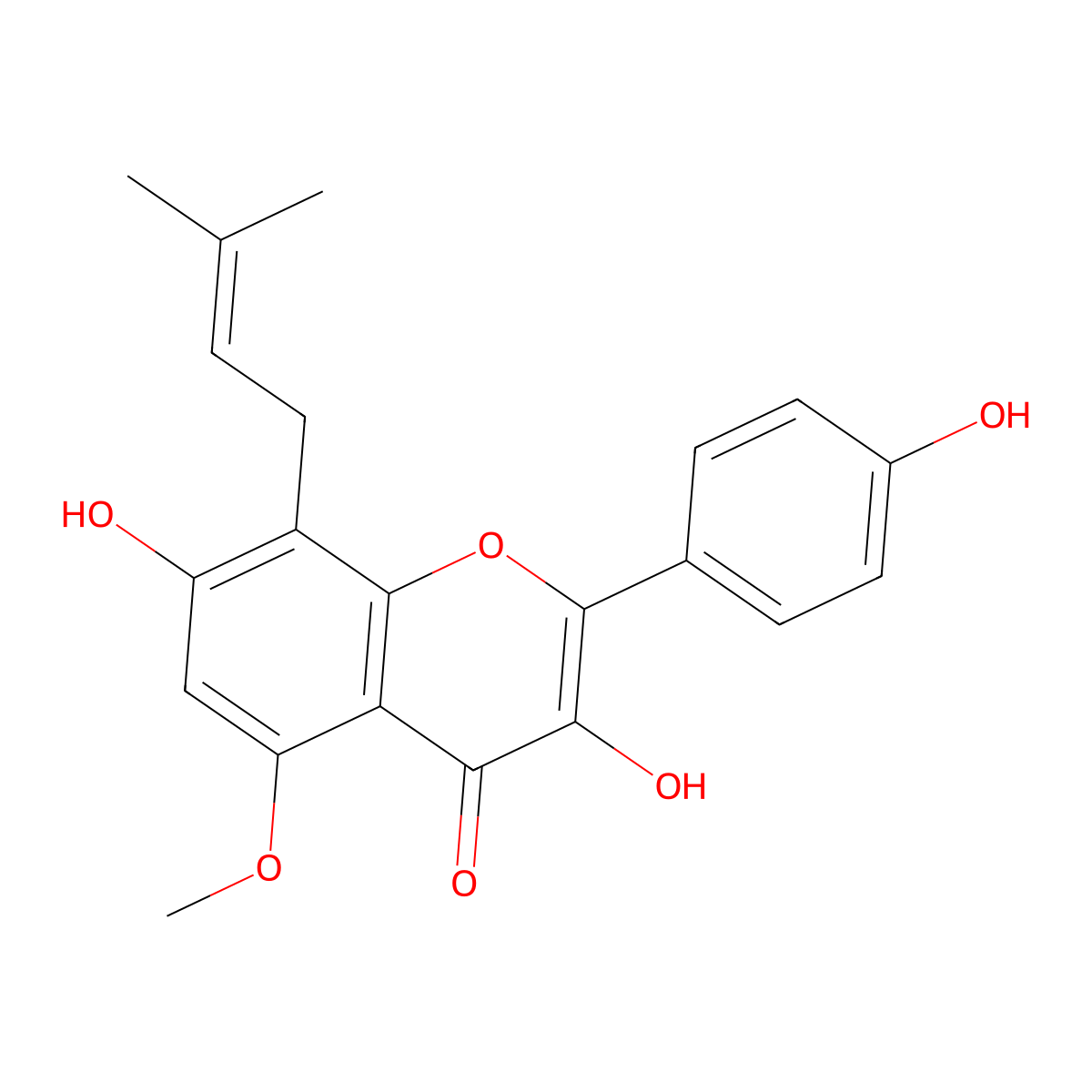 Sophoflavescenol molecular structure, CAS 216450-65-6