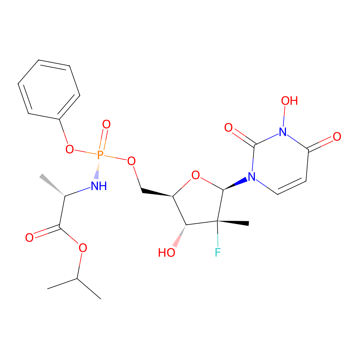 Sofosbuvir impurity L molecular structure, CAS 2164516-84-9