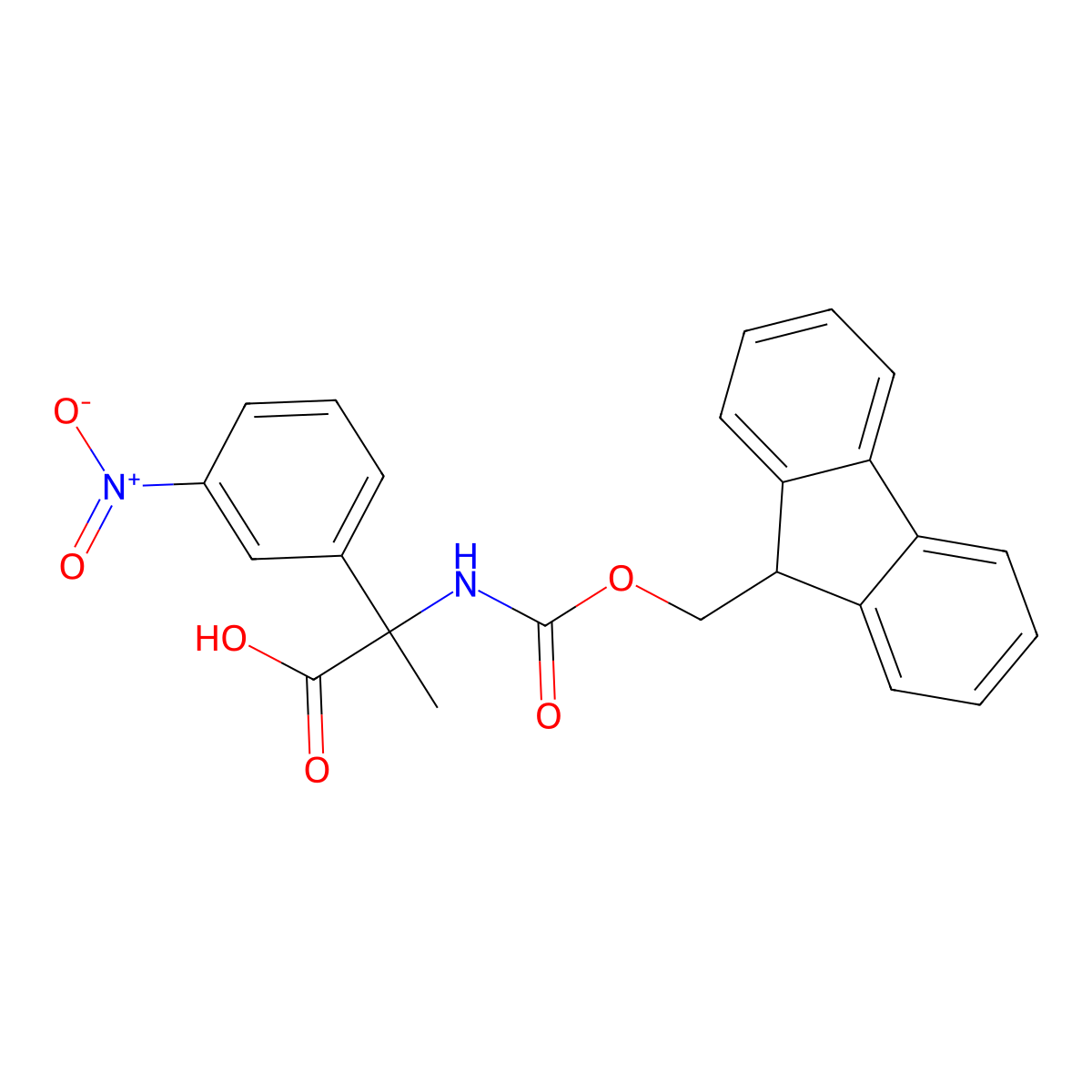 2-({[(9H-fluoren-9-yl)methoxy]carbonyl}amino)-2-(3-nitrophenyl)propanoic acid molecular structure, CAS 2164541-78-8