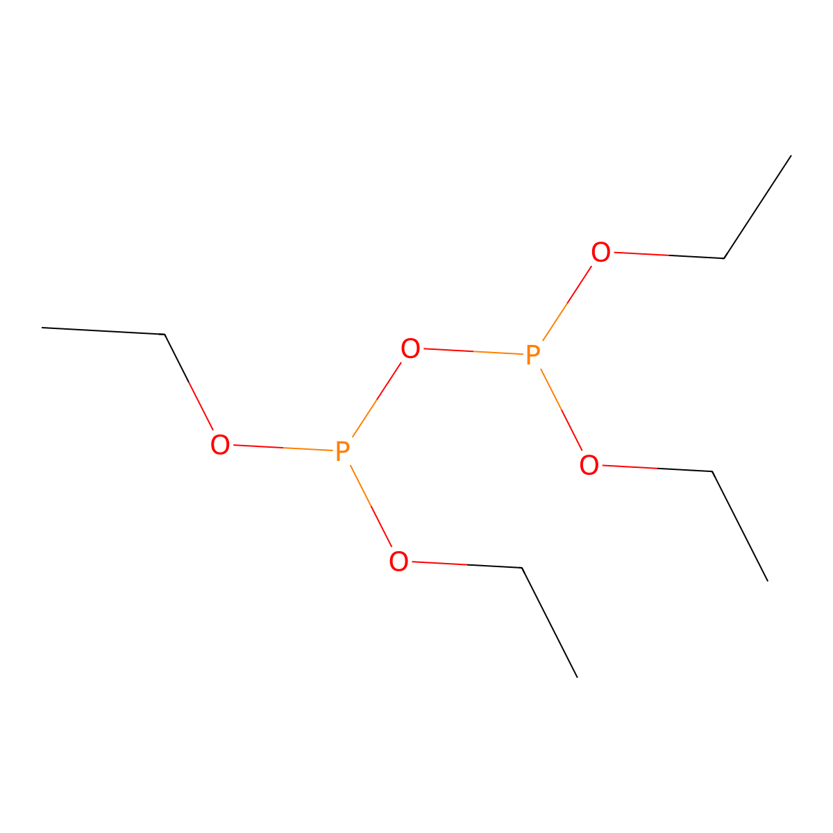 Tetraethyl pyrophosphite molecular structure, CAS 21646-99-1