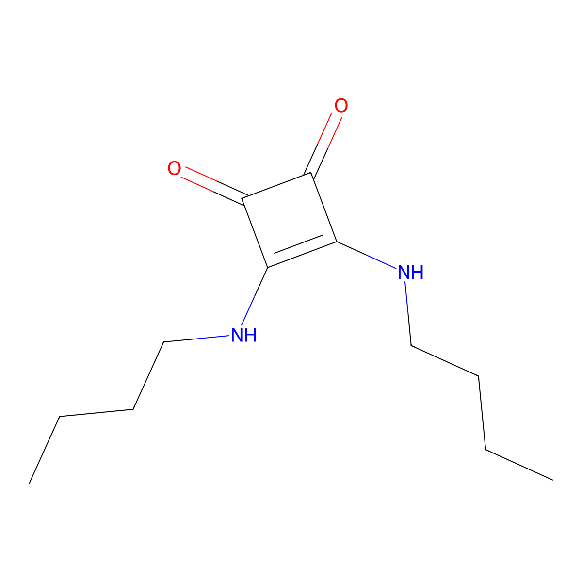 3,4-Bis(butylamino)cyclobut-3-ene-1,2-dione molecular structure, CAS 21647-15-4