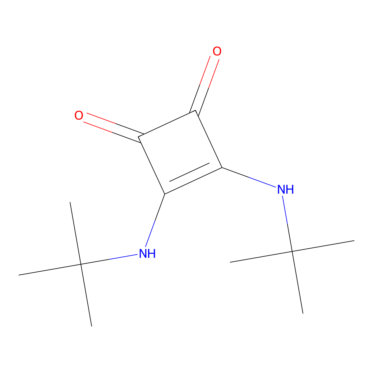 3,4-Bis(tert-butylamino)cyclobut-3-ene-1,2-dione molecular structure, CAS 21647-16-5