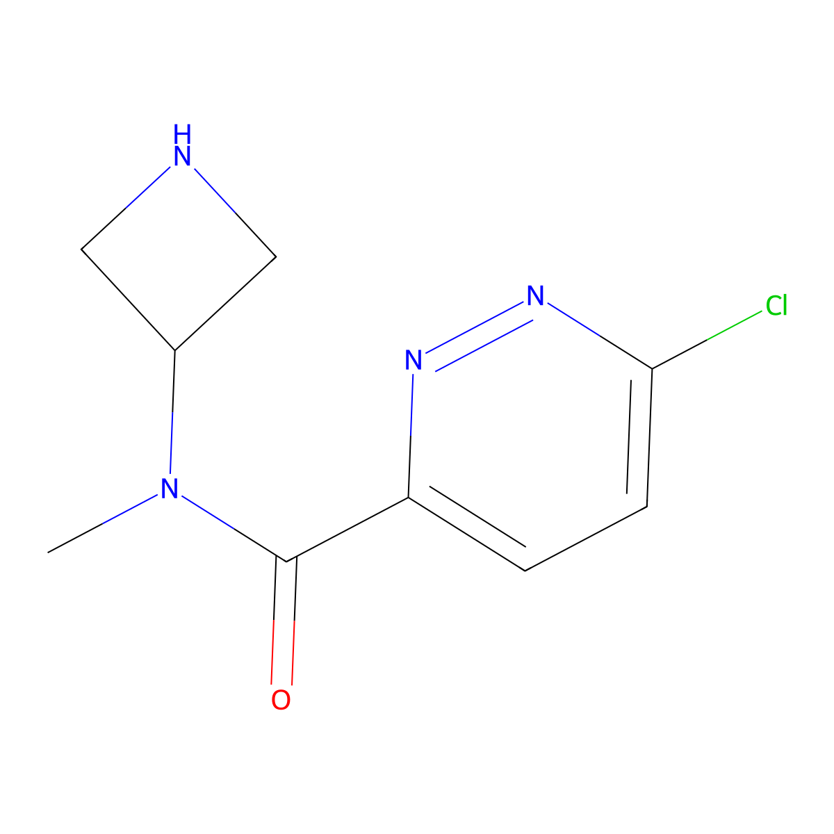 N-(azetidin-3-yl)-6-chloro-N-methylpyridazine-3-carboxamide molecular structure, CAS 2164702-66-1