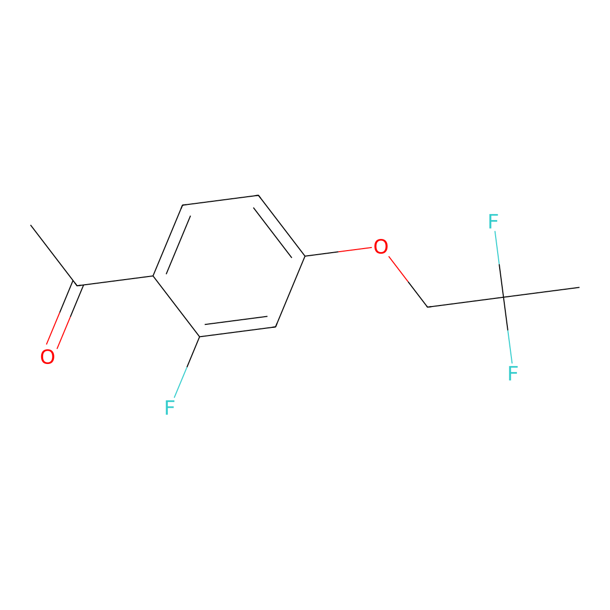 1-[4-(2,2-Difluoropropoxy)-2-fluorophenyl]-ethanone molecular structure, CAS 2164765-94-8