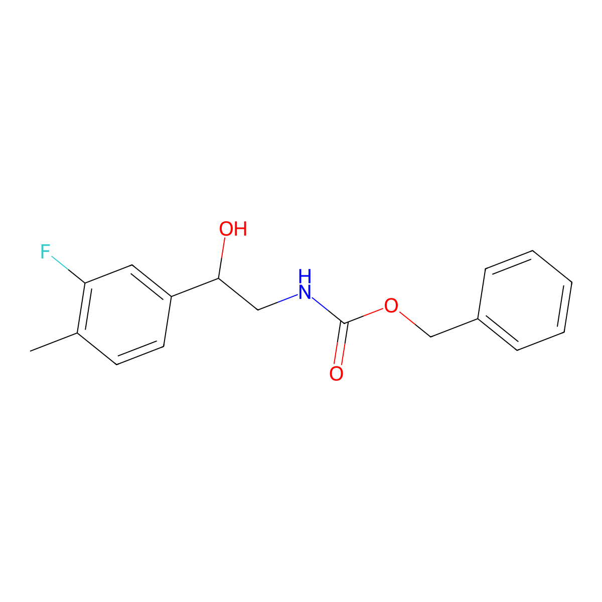 benzyl N-[2-(3-fluoro-4-methylphenyl)-2-hydroxyethyl]carbamate molecular structure, CAS 2164787-18-0