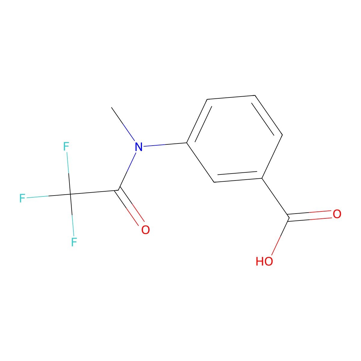 3-(2,2,2-trifluoro-N-methylacetamido)benzoic acid molecular structure, CAS 2164797-35-5