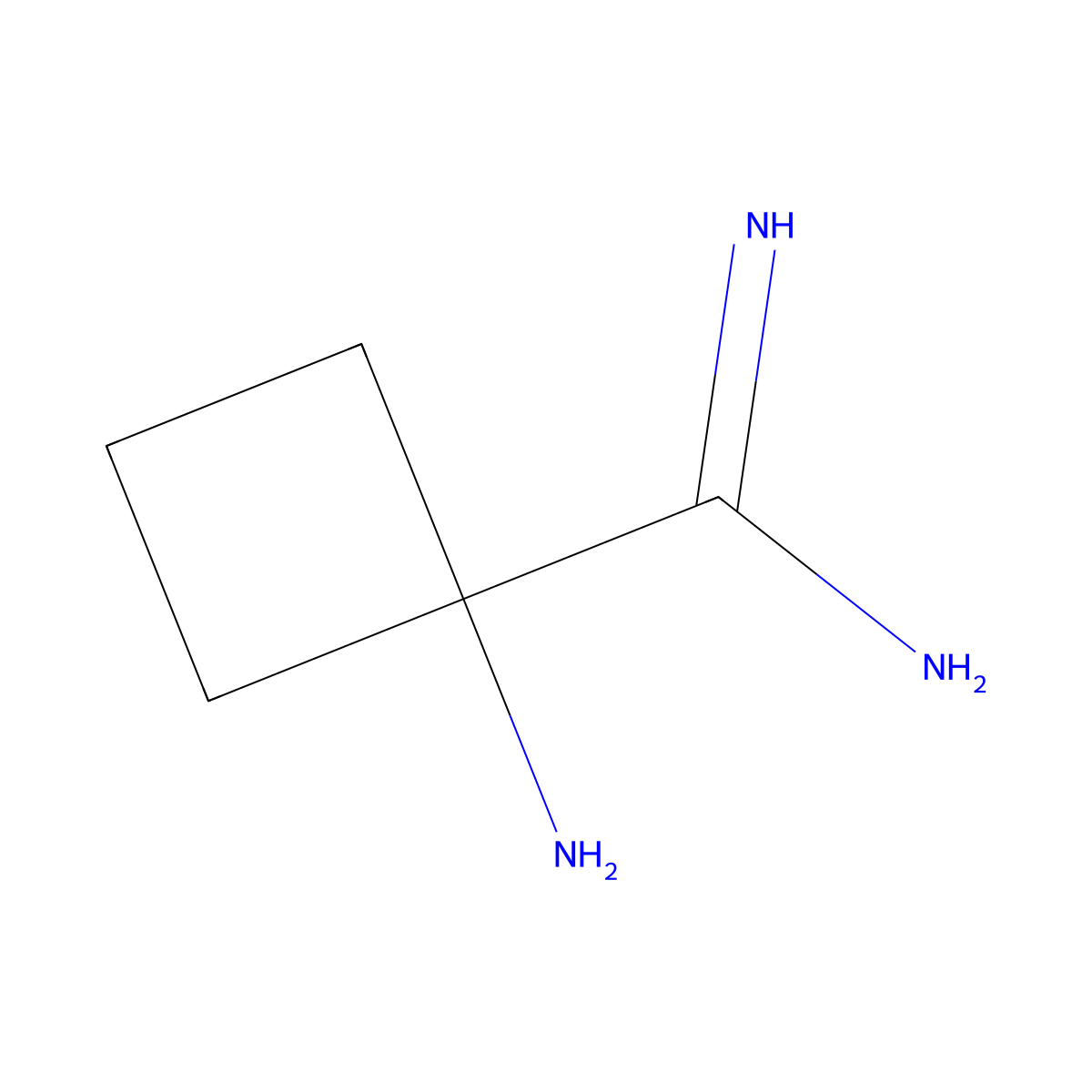 1-Aminocyclobutane-1-carboximidamide molecular structure, CAS 2164835-06-5
