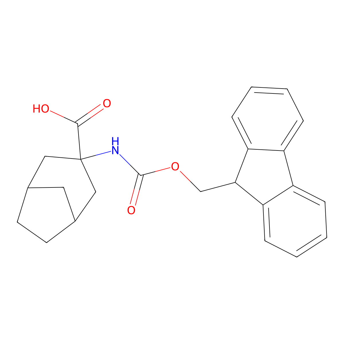 3-({[(9H-fluoren-9-yl)methoxy]carbonyl}amino)bicyclo[3.2.1]octane-3-carboxylic acid molecular structure, CAS 2164863-72-1