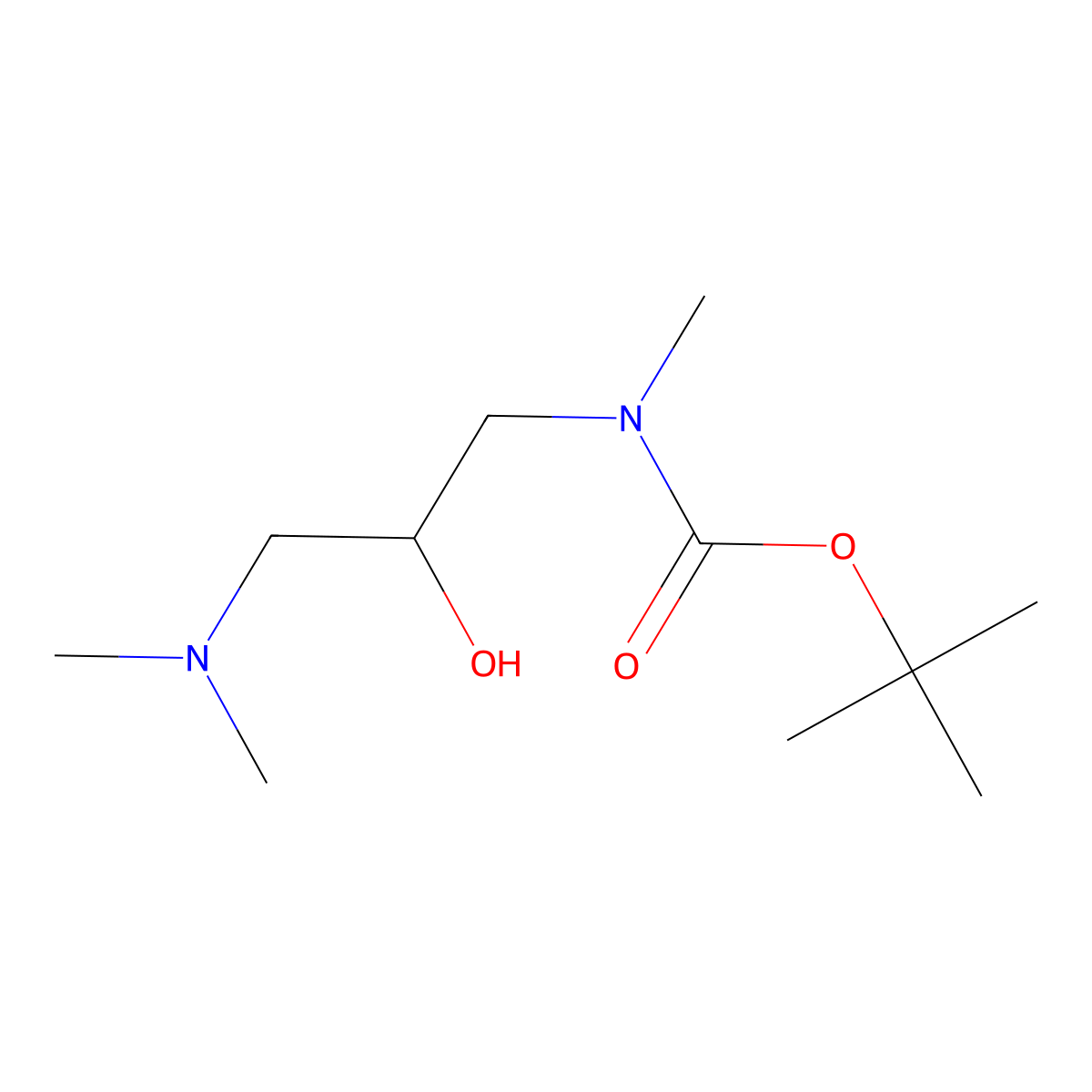 tert-butyl N-[3-(dimethylamino)-2-hydroxypropyl]-N-methylcarbamate molecular structure, CAS 2164894-26-0