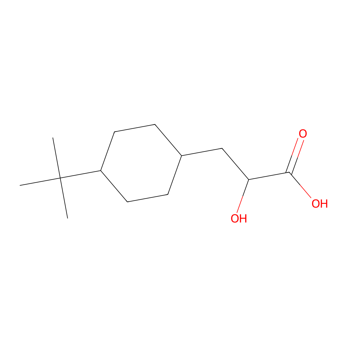 3-(4-Tert-butylcyclohexyl)-2-hydroxypropanoic acid molecular structure, CAS 2164923-85-5