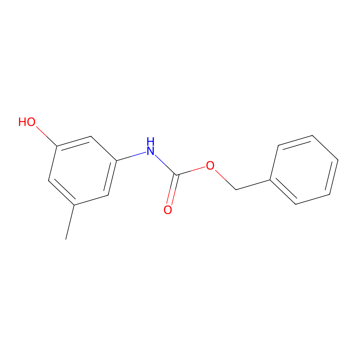 benzyl N-(3-hydroxy-5-methylphenyl)carbamate molecular structure, CAS 2164931-27-3