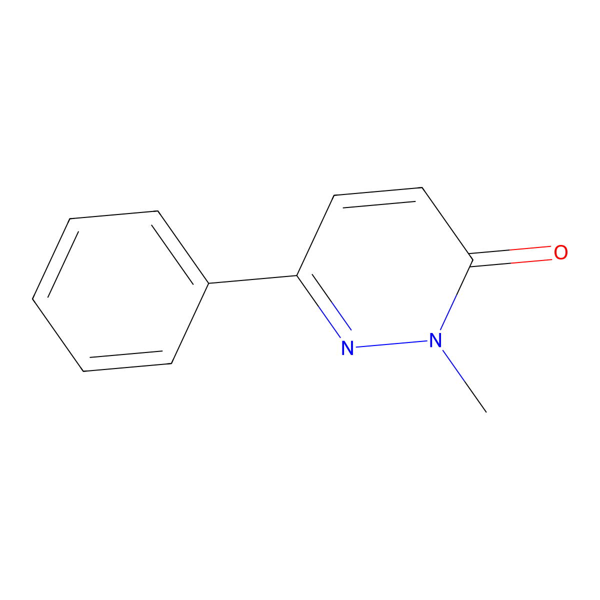 2-Methyl-6-phenylpyridazin-3(2h)-one molecular structure, CAS 2165-04-0