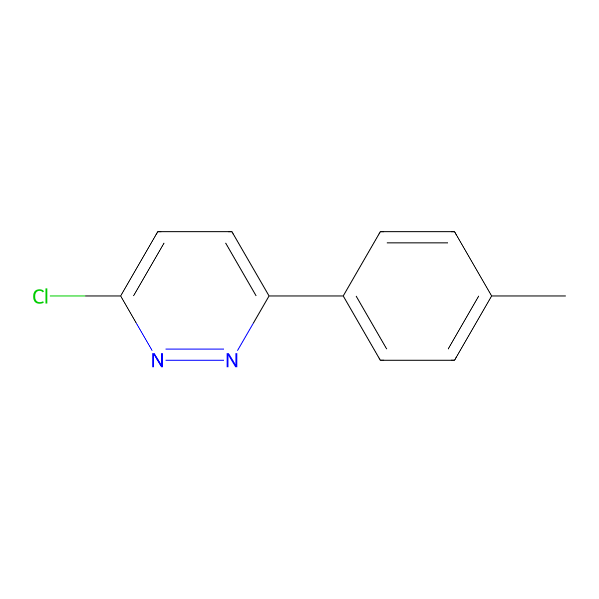 3-Chloro-6-(4-methylphenyl)pyridazine molecular structure, CAS 2165-06-2