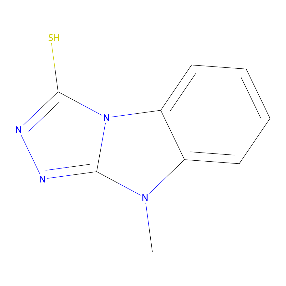 7-Methyl-2,4,5,7-tetraazatricyclo[6.4.0.0,2,6]dodeca-1(12),3,5,8,10-pentaene-3-thiol molecular structure, CAS 2165-12-0