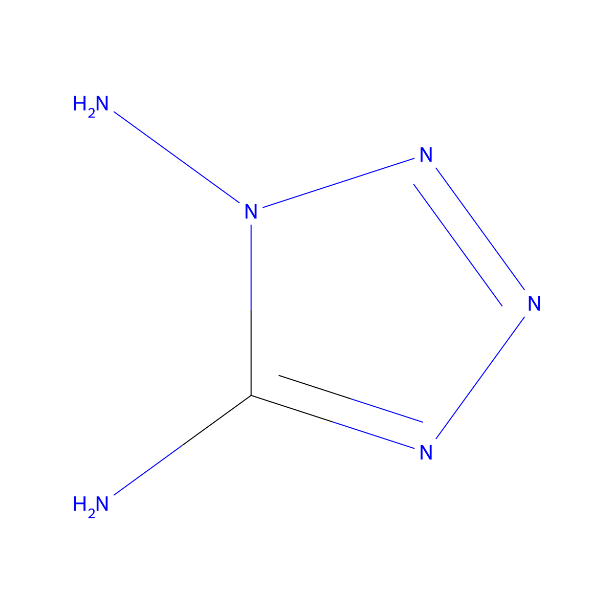 1H-Tetrazole-1,5-diamine molecular structure, CAS 2165-21-1