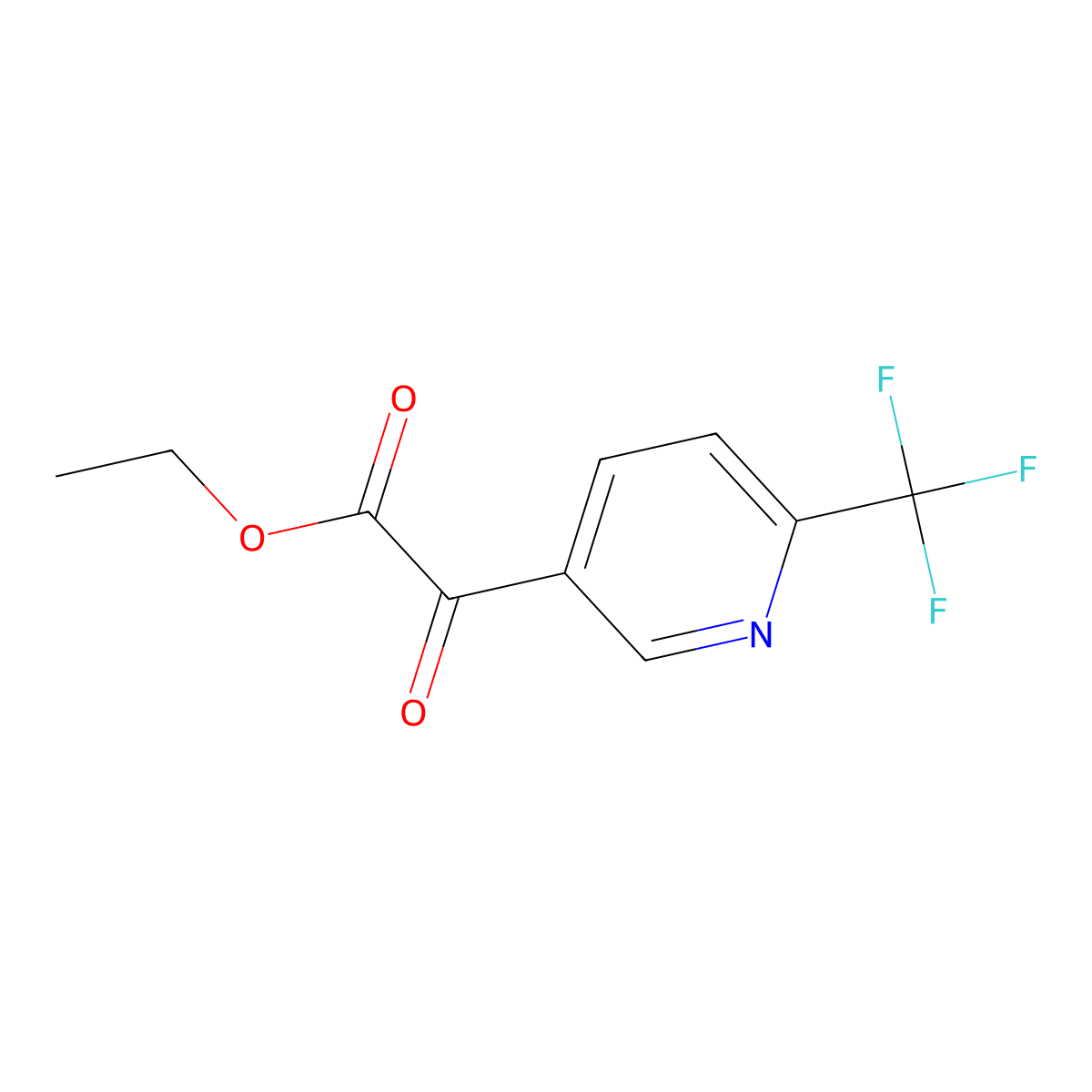 Ethyl alpha-oxo-6-(trifluoromethyl)-3-pyridineacetate molecular structure, CAS 2165015-88-1