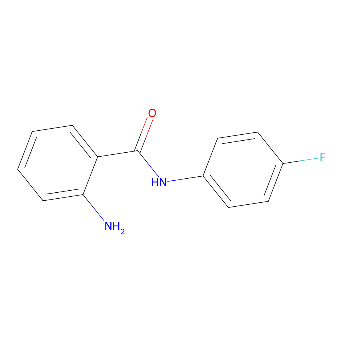 2-amino-N-(4-fluorophenyl)benzamide molecular structure, CAS 216502-06-6