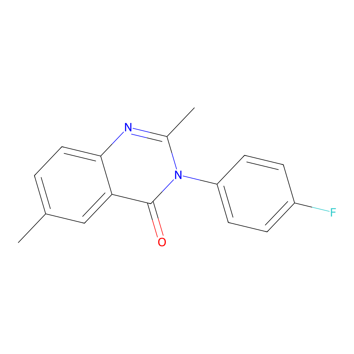 3-(4-fluorophenyl)-2,6-dimethyl-4(3H)-quinazolinone molecular structure, CAS 216502-22-6