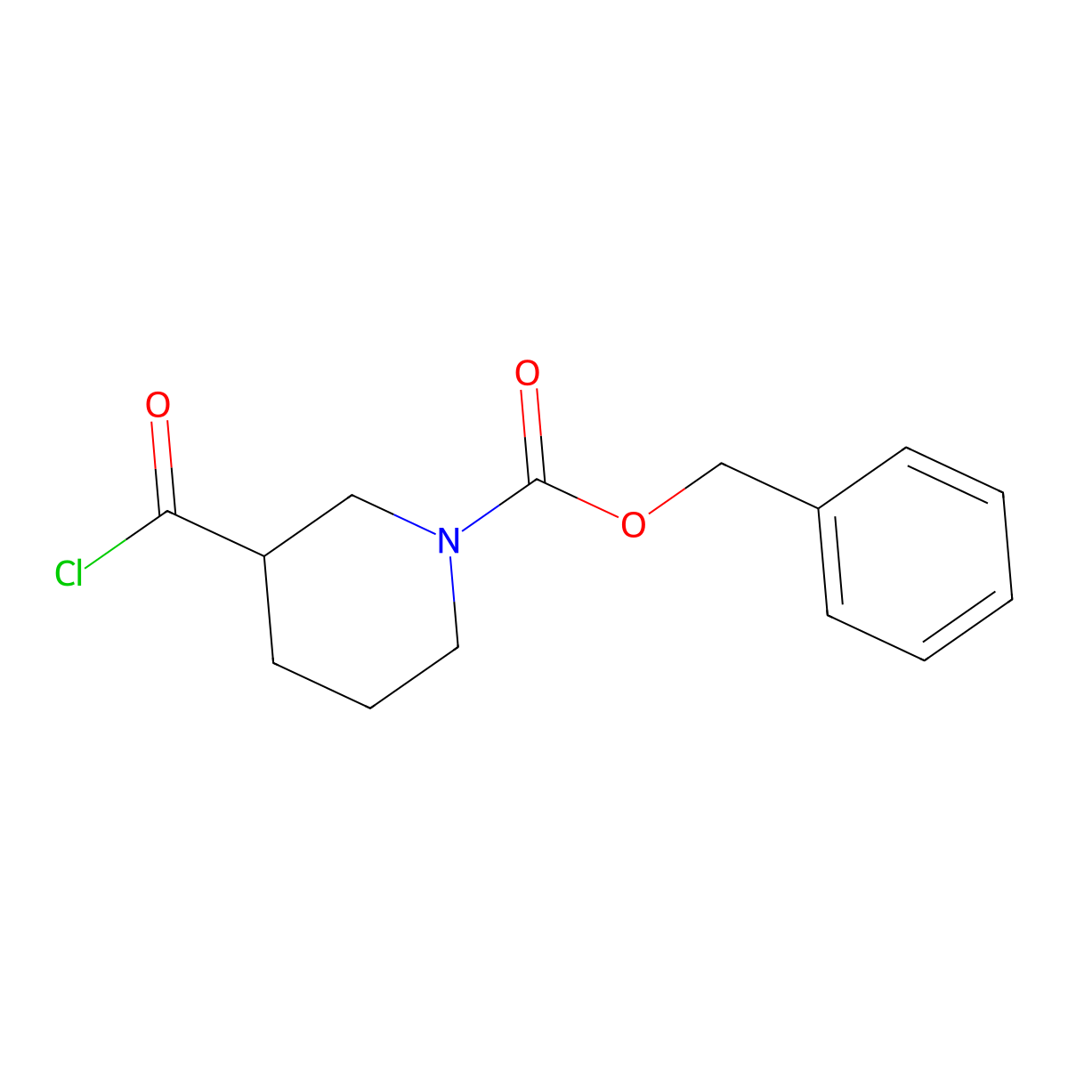 benzyl 3-(chlorocarbonyl)tetrahydro-1(2H)-pyridinecarboxylate molecular structure, CAS 216502-94-2