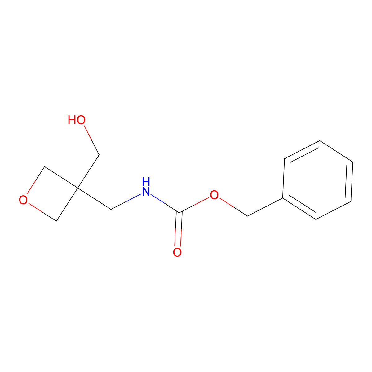 benzyl N-{[3-(hydroxymethyl)oxetan-3-yl]methyl}carbamate molecular structure, CAS 2165024-31-5