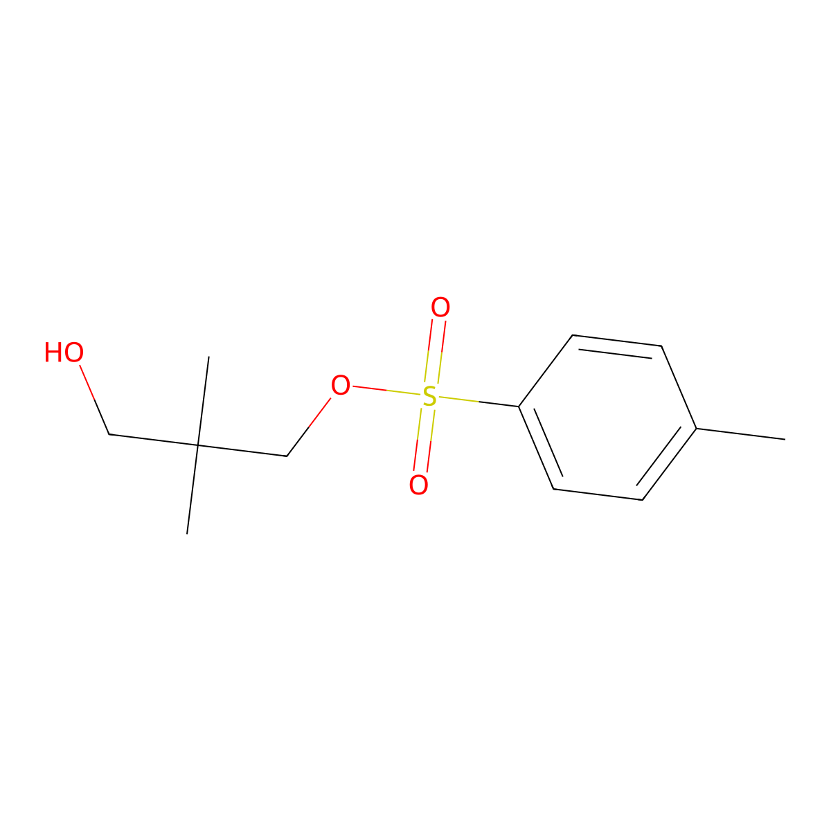 2,2-Dimethyl-3-((4-methylbenzenesulfonyl)oxy)propan-1-ol molecular structure, CAS 21651-04-7